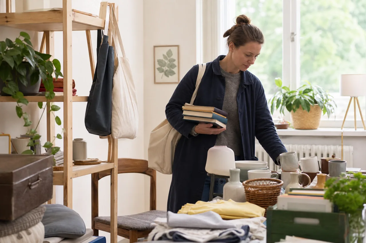 Gratis & billigt begagnat – återbruk och loppis - redaktionell bild