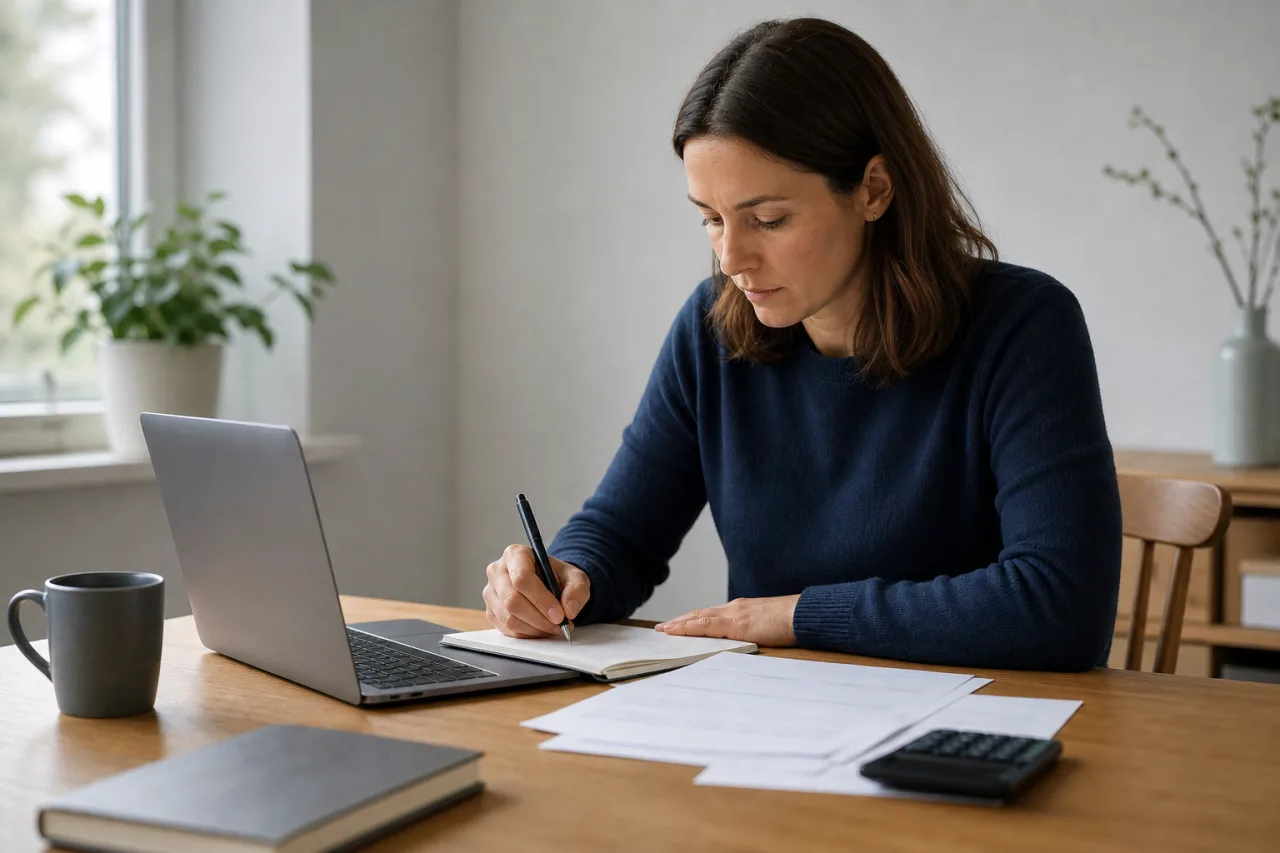 Gratis budgetkalkylator & budgetmall - redaktionell bild