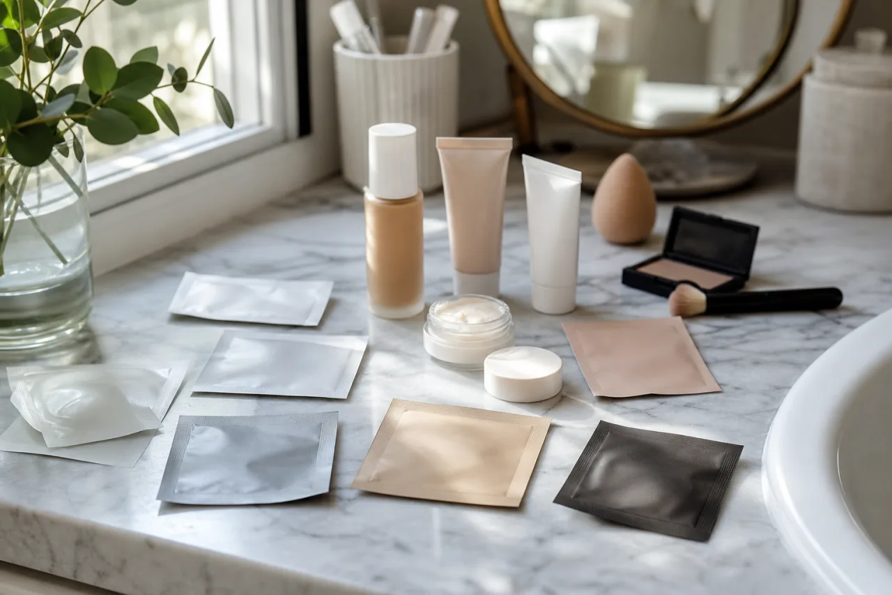 Gratisprover smink & makeup - redaktionell bild